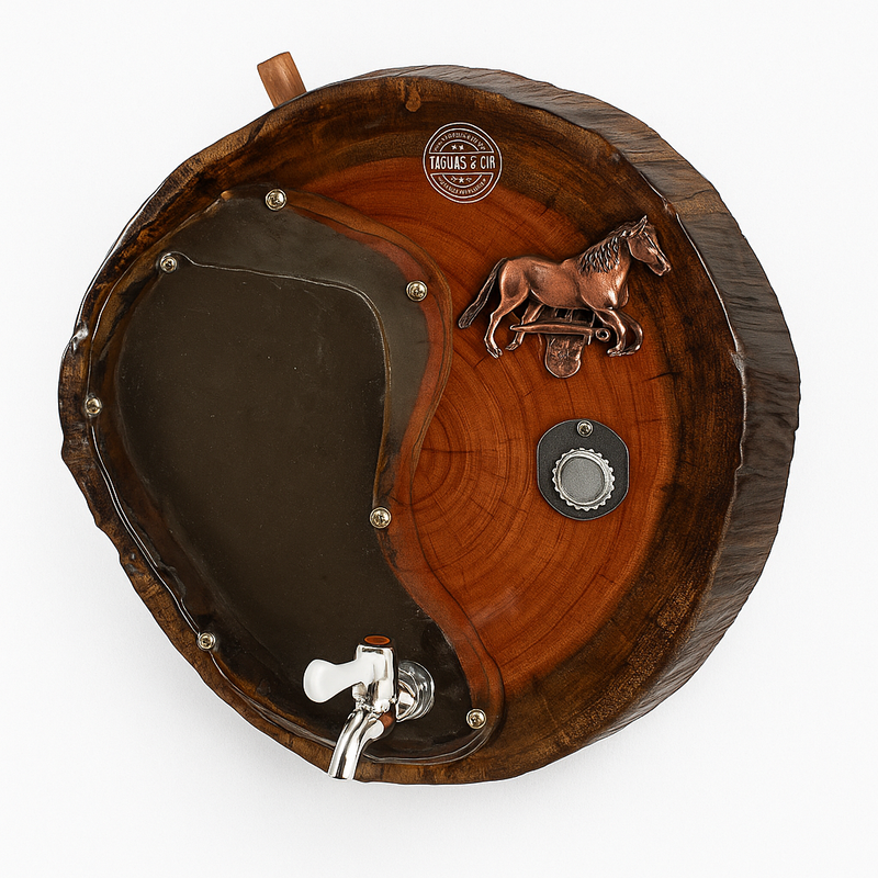 Abridor de Parede Rústico Com Reservatório de Cachaça + Caneca de Brinde