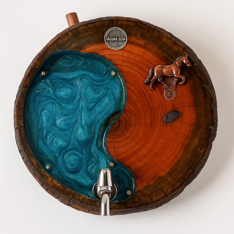 Abridor de Parede Rústico Com Reservatório de Cachaça + Caneca de Brinde