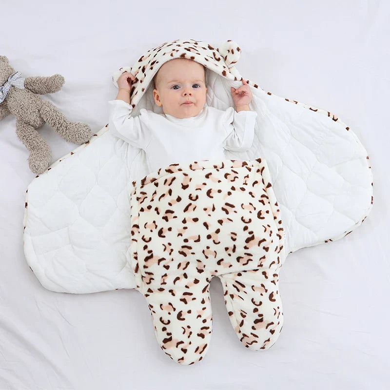 Saco de Dormir do Bebê Ursinho Estampado e Acolchoado